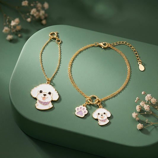 Golden Furwhirl Charm & Bracelet Set