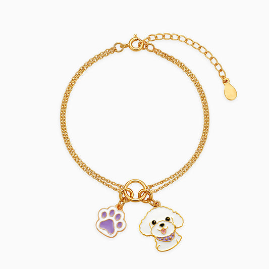 Golden Pawmates Charm Bracelet