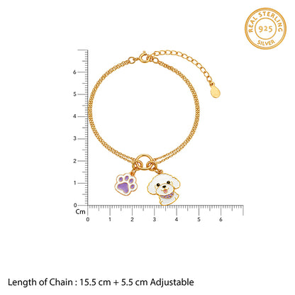 Golden Pawmates Charm Bracelet