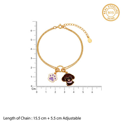 Golden Furlove Charm Bracelet
