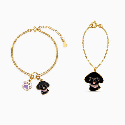 Golden Pawtreat Charm & Bracelet Set