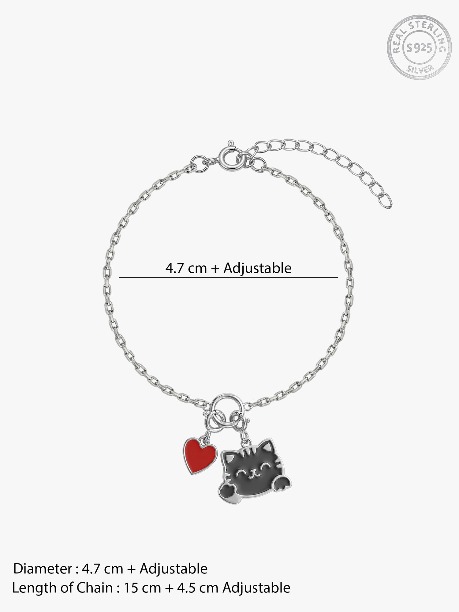 Silver Meow Muse Charm & Bracelet Set