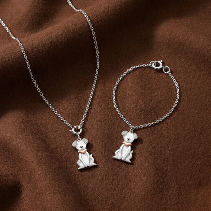 Silver Paw Buddy Charm & Pendant Set