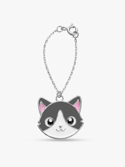 Silver Peek-a-Purr Pet Convertible Charm