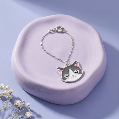 Silver Peek-a-Purr Pet Convertible Charm