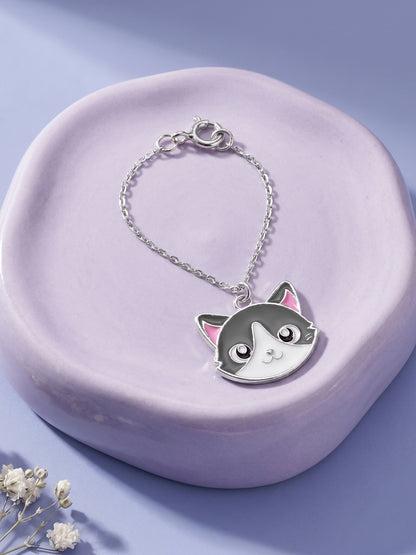 Silver Peek-a-Purr Pet Convertible Charm