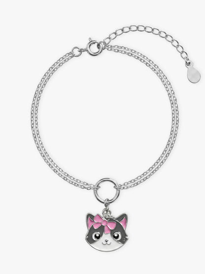 Silver Whisker Wink Pet Bracelet