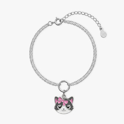 Silver Whisker Wink Pet Bracelet