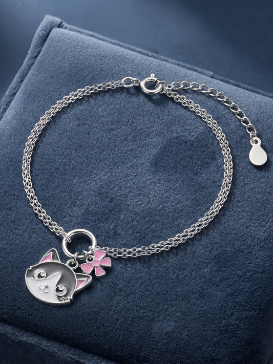 Silver Whisker Wink Pet Bracelet