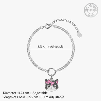 Silver Whisker Wink Pet Bracelet