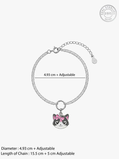 Silver Whisker Wink Pet Bracelet
