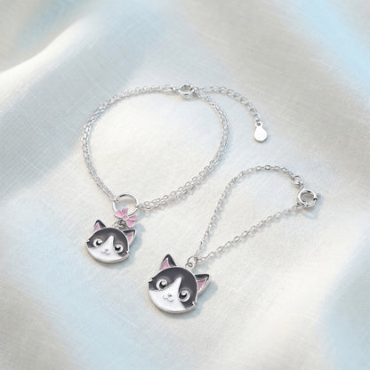 Silver Furrytale Charm & Bracelet Set