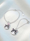 Silver Furrytale Charm & Bracelet Set