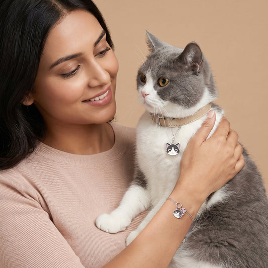 Silver Furrytale Charm & Bracelet Set