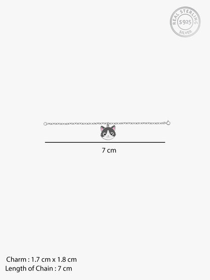Silver Furrytale Charm & Bracelet Set