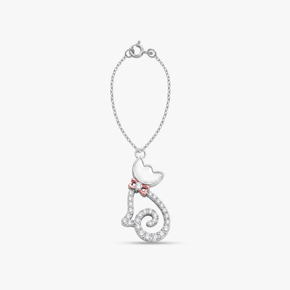Silver Glitter Kitty Pet Convertible Charm