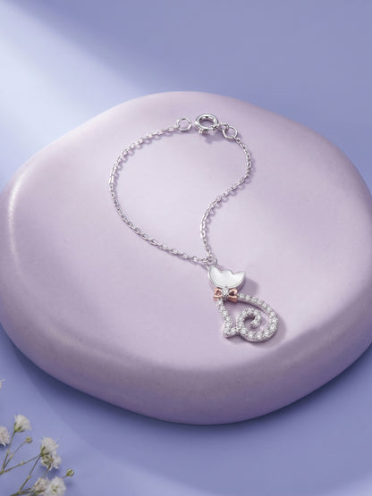 Silver Glitter Kitty Pet Convertible Charm