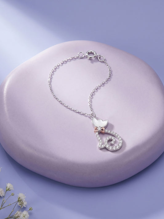 Silver Glitter Kitty Pet Convertible Charm