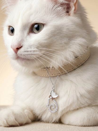 Silver Glitter Kitty Pet Convertible Charm