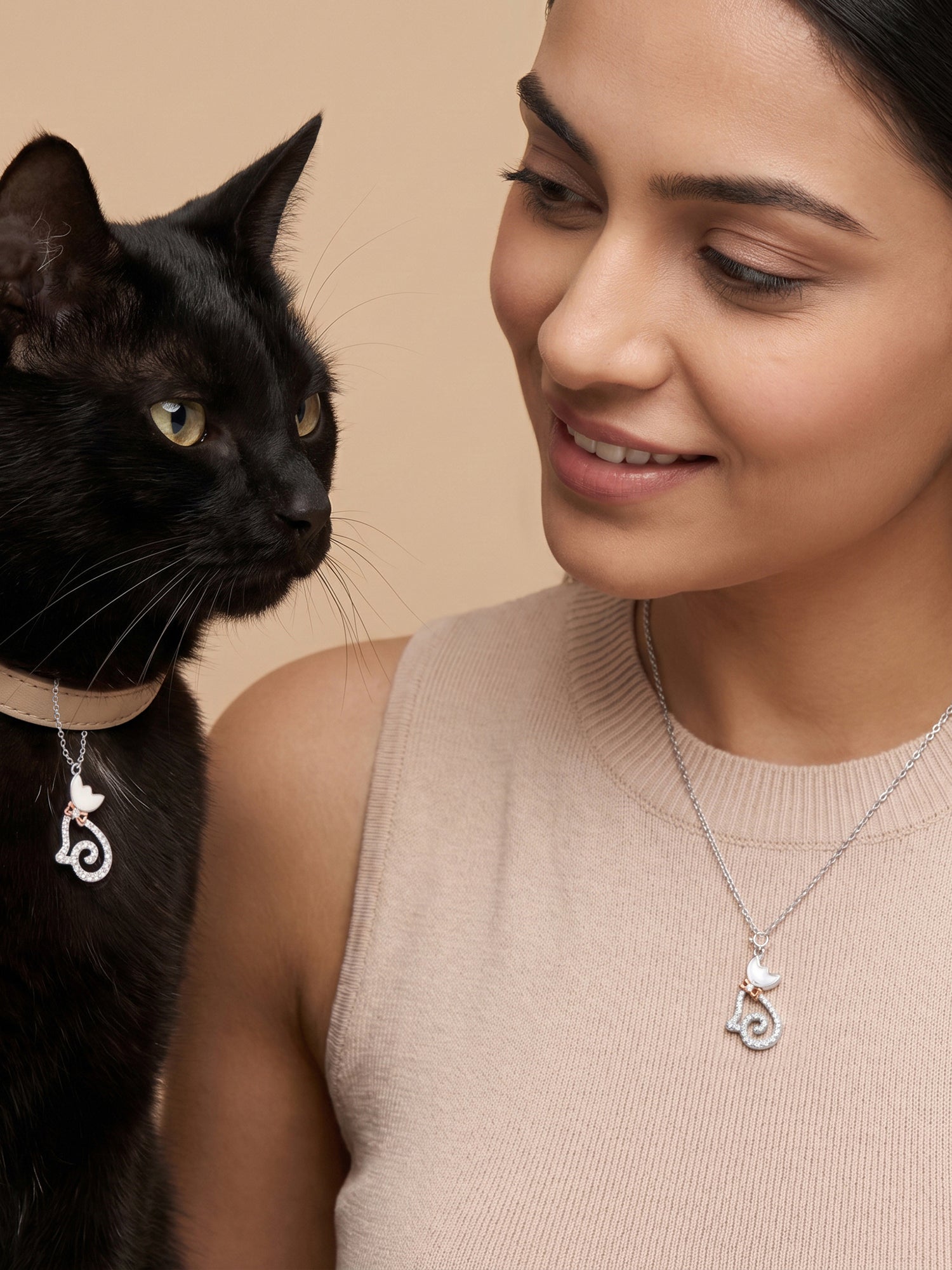 Silver Starlit Paws Charm & Pendant Set