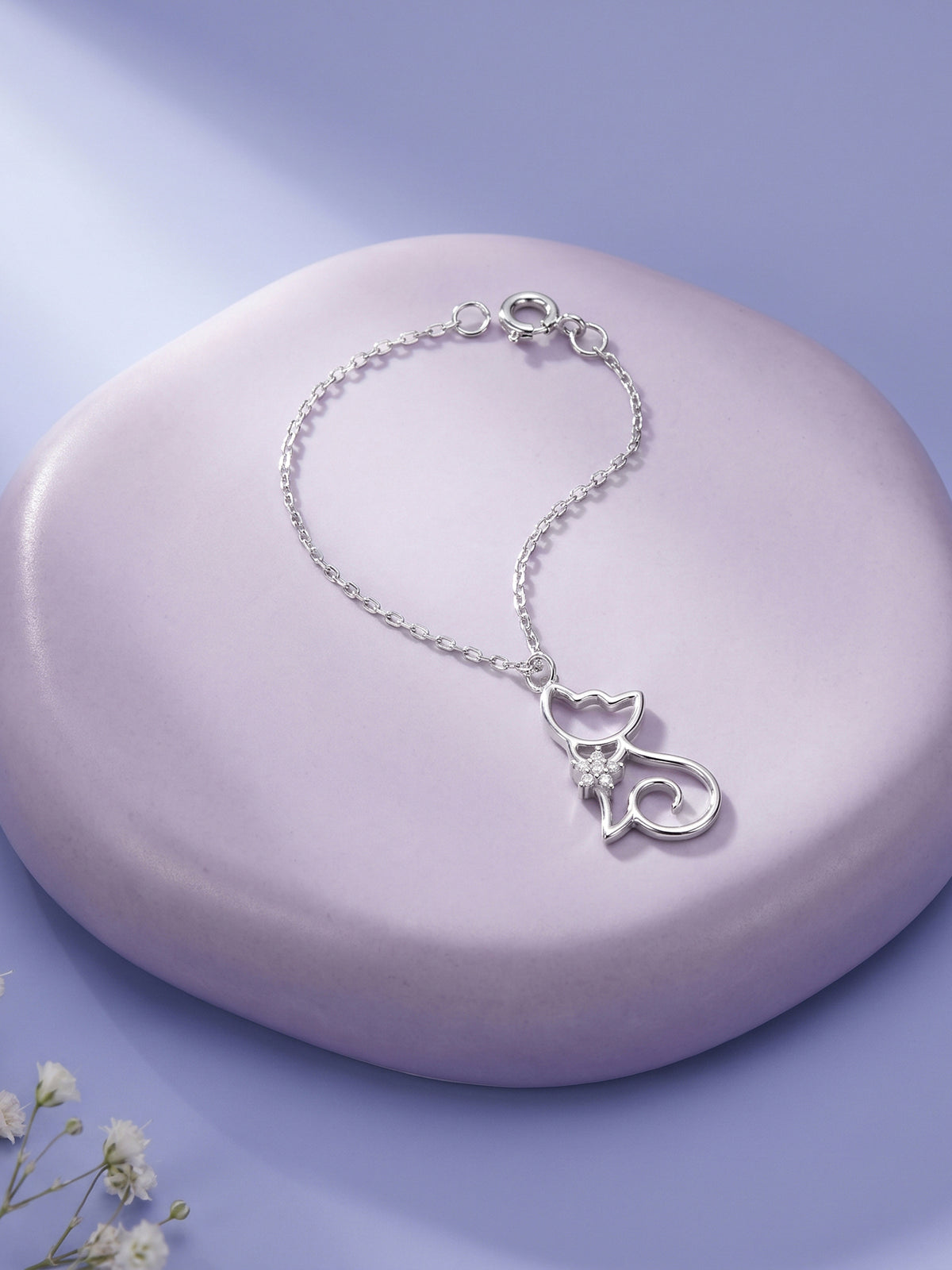 Silver Petals & Purrs Pet Convertible Charm