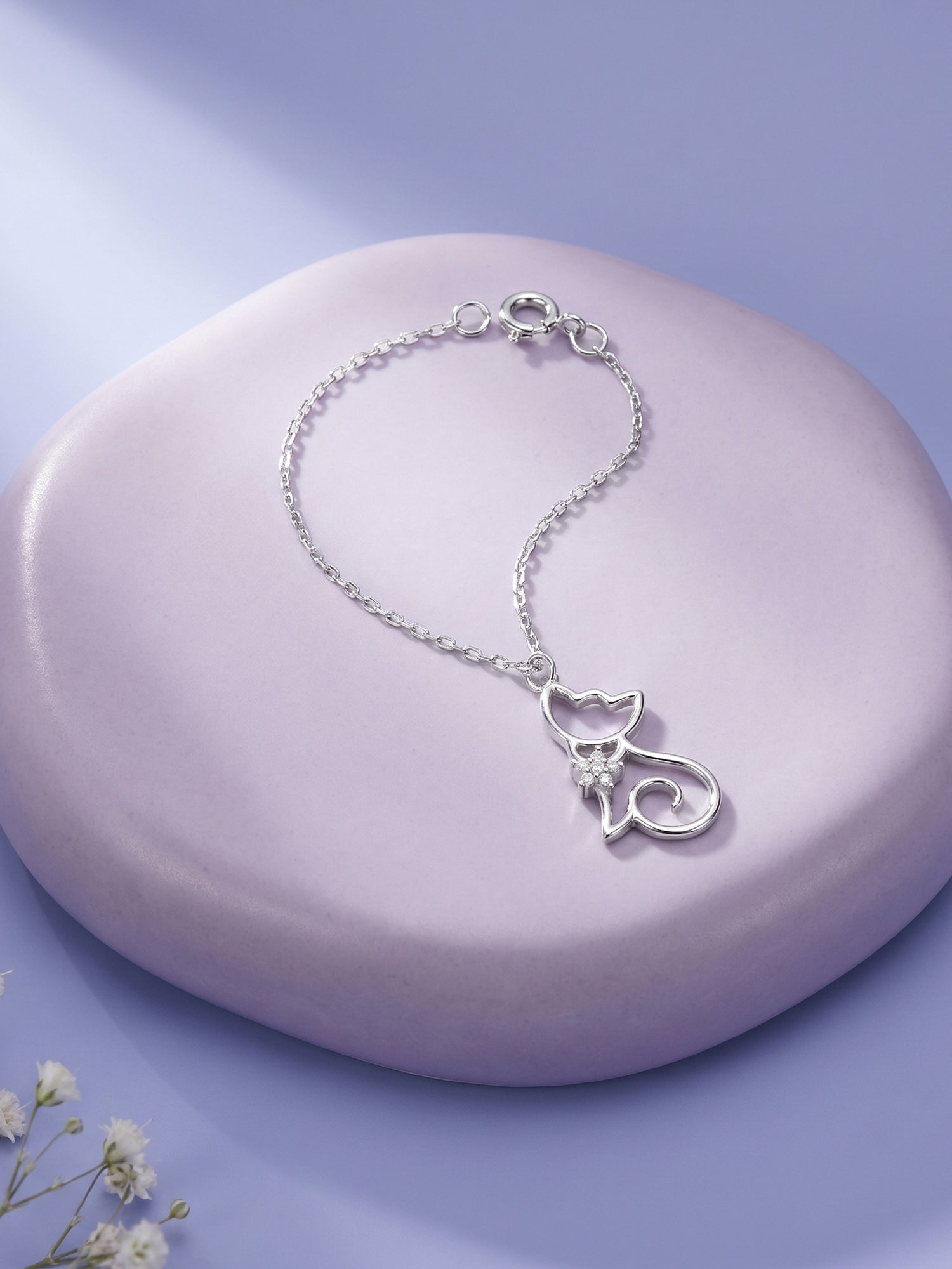 Silver Petals & Purrs Pet Convertible Charm