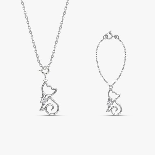 Silver Twinkletail Charm & Pendant Set