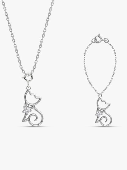 Silver Twinkletail Charm & Pendant Set