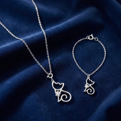 Silver Twinkletail Charm & Pendant Set