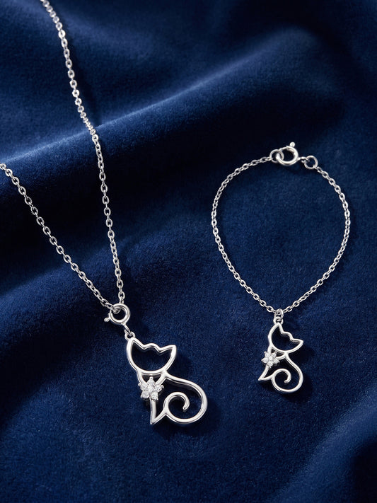 Silver Twinkletail Charm & Pendant Set