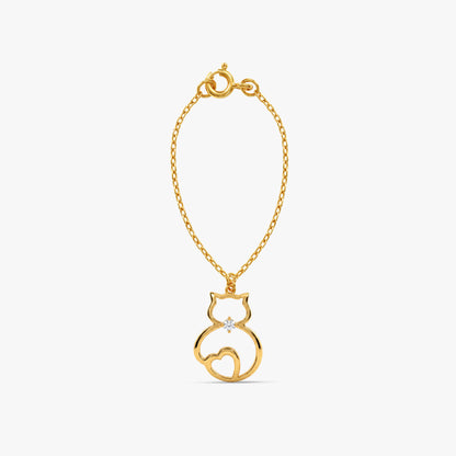 Golden Purrfect Heart Pet Convertible Charm