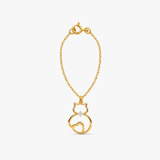 Golden Purrfect Heart Pet Convertible Charm