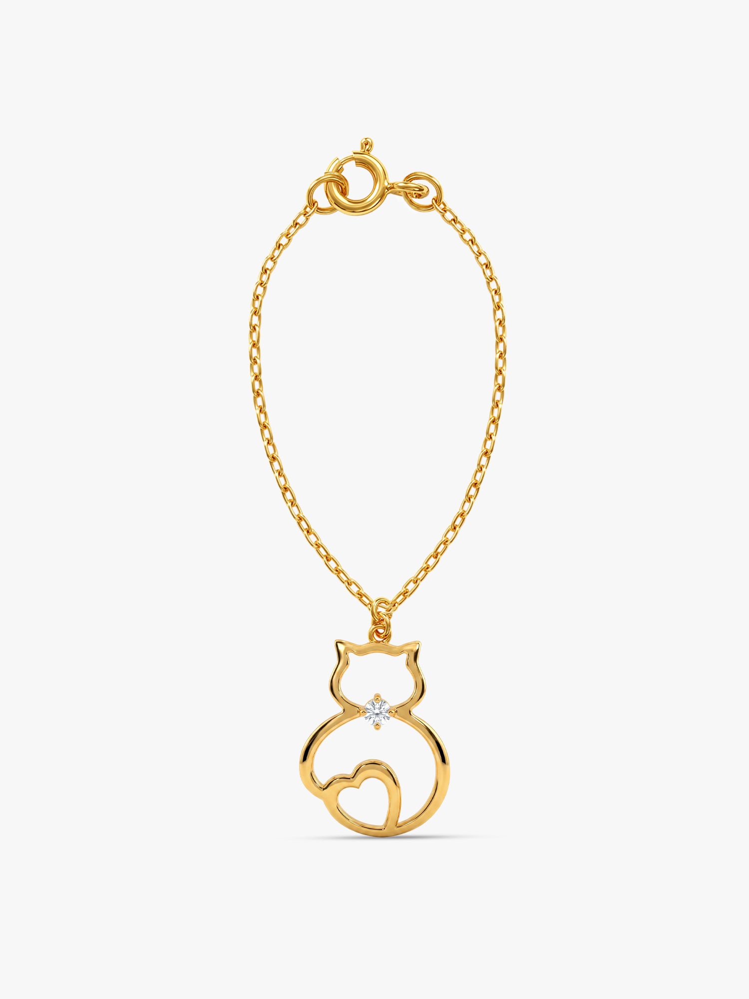 Golden Purrfect Heart Pet Convertible Charm