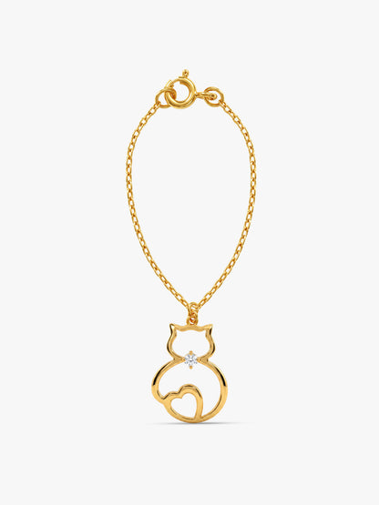 Golden Purrfect Heart Pet Convertible Charm