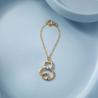 Golden Purrfect Heart Pet Convertible Charm