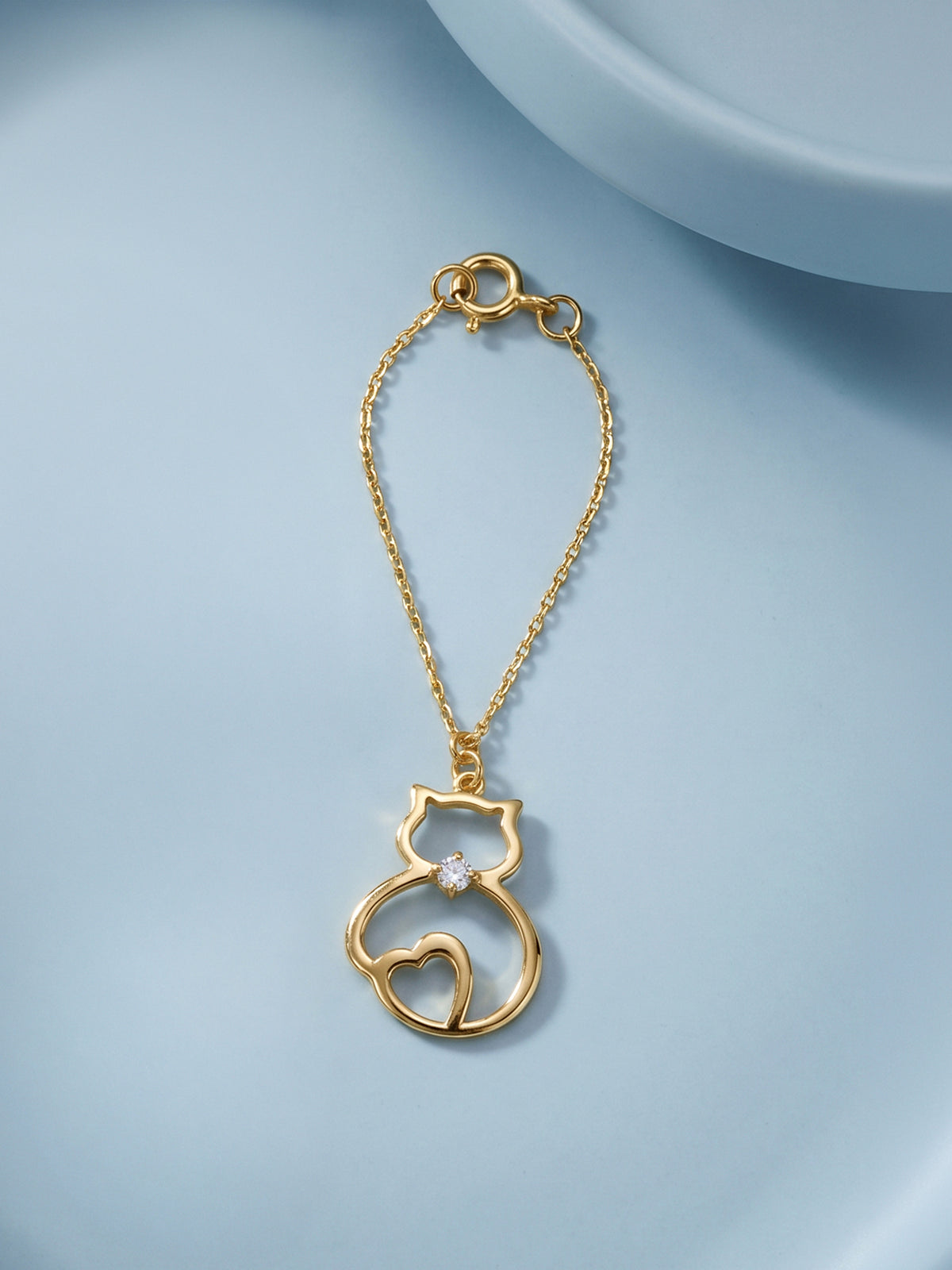 Golden Purrfect Heart Pet Convertible Charm