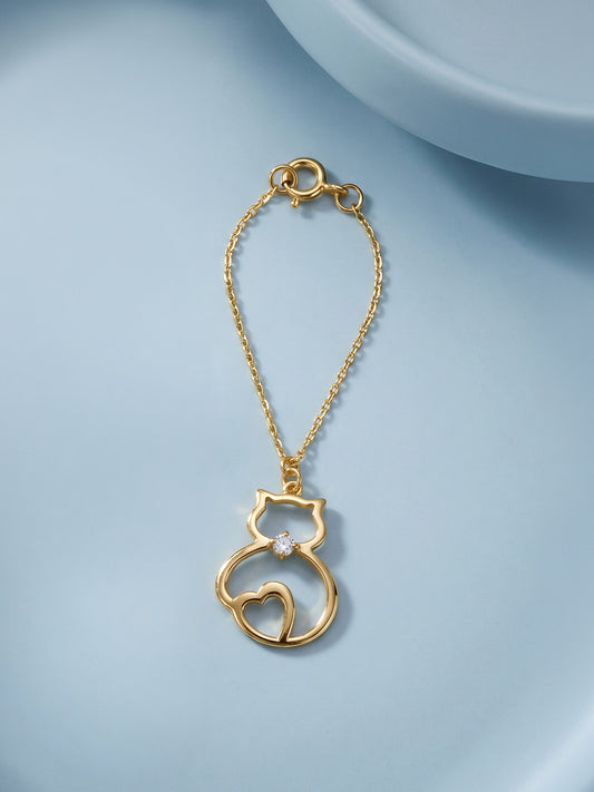 Golden Purrfect Heart Pet Convertible Charm