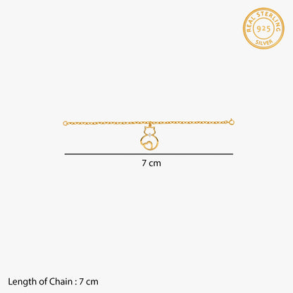 Golden Purrfect Heart Pet Convertible Charm