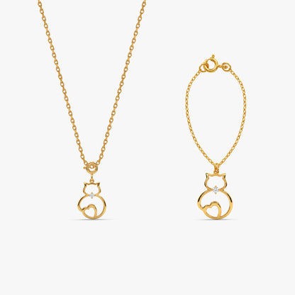 Golden Heartwhisk Charm & Pendant Set