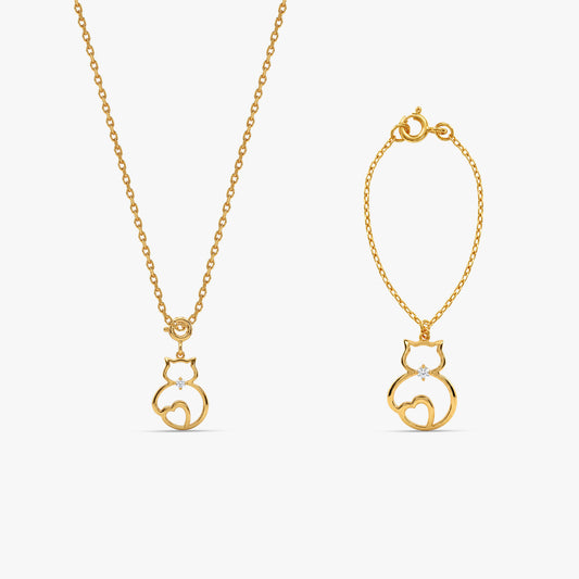 Golden Heartwhisk Charm & Pendant Set