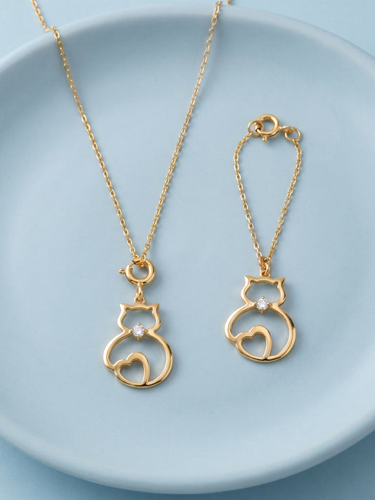 Golden Heartwhisk Charm & Pendant Set