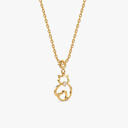 Golden Pawsome Heart Pendant With Link Chain