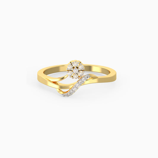Gold Ocean's Flow Diamond Ring