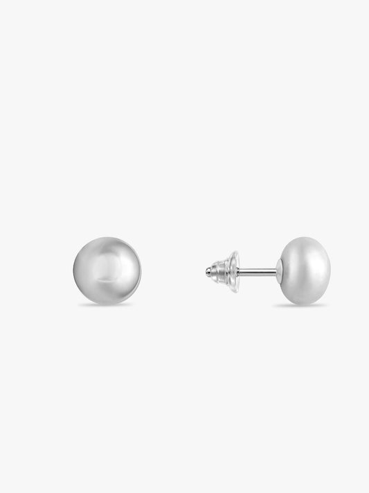 Silver Grey Pearl Earrings