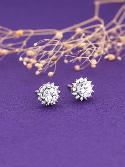 Zircon Shining Flower Earring