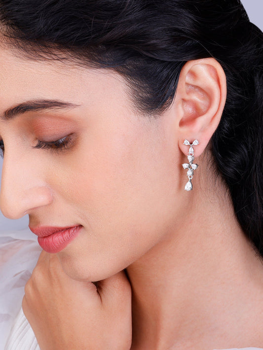 Silver Sparkling Beauty Earrings