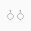 Silver Geometry Drop Earrings