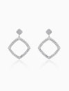 Silver Geometry Drop Earrings