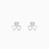 Silver Floral Hearts Earrings