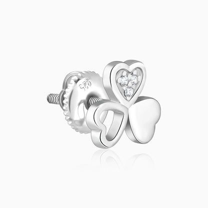 Silver Floral Hearts Earrings